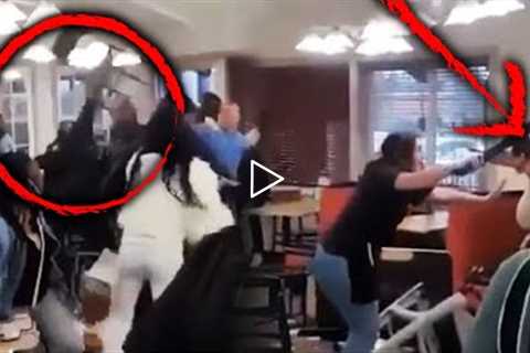 Golden Corral Brawl: 40 People Throw Chairs Over Steak