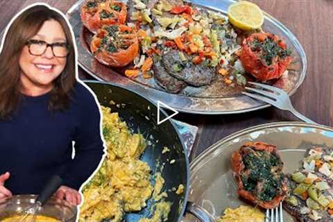 How to Make Minute Steaks, Eggs and Broiled Garlic &amp; Herb Stuffed Tomatoes | BLD Meal | Rachael ..