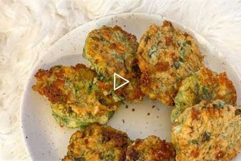 How to Make Spring Onion, Dill &amp; Feta Fritters with Creamy Feta Sauce | The Kitchen Twins,..