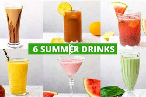 6 BEST Summer Drinks | Quick Refreshing Summer Cooler Recipes at Home in JUST 2 minutes | MUST TRY