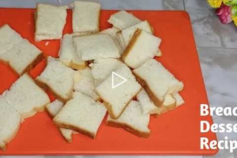 Bread dessert/How to make bread dessert/Only milk &amp; bread dessert recipe|shahi dessert/bread..