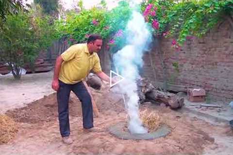 Tandoor Fitting in the Earth for Cooking Recipes. by Data Food