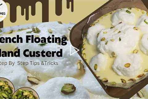 French Floating Island Custard |How to Make Floating Island Desserts |made by #cookingmeg