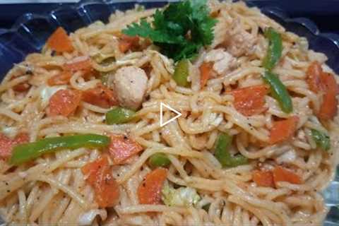 Tasty Spaghetti Recipe - Chicken Vegetable Spaghetti-Homemade Spaghetti Recipe|Easy cooking channel