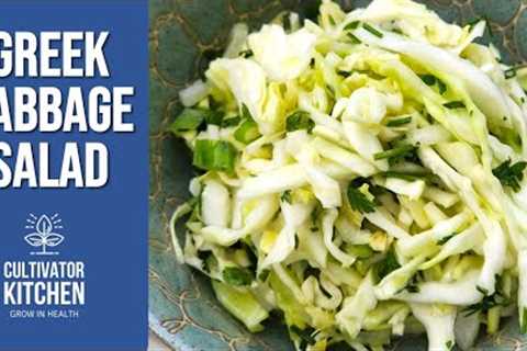 Lahanosalata 🥬 Greek Cabbage Salad! Vegan GF Raw