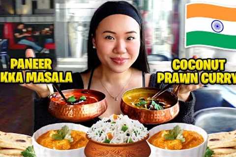 My Girlfriend Tries INDIAN Food for the FIRST TIME! *DINING IN* (CURRY, TIKKA MASALA &amp; KULFI)..