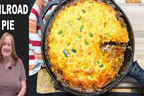 Railroad Pie, A Ground Beef &amp; Cornbread Casserole