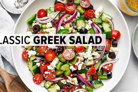 EASY GREEK SALAD RECIPE | plus meal prep ideas &amp; tips!