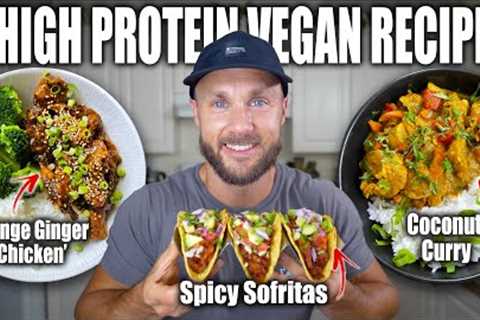 3 High Protein Soy Curl Recipes | Orange Ginger ''Chicken'', Spicy Sofrita Tacos &amp; Coconut Curry