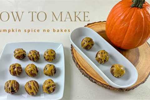 Amazing Pumpkin Spice no bakes w/ cranberries &amp; pumpkin cream cheese frosting.  Quick Easy..
