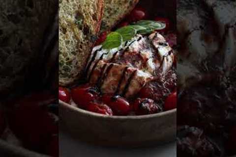 HOMEMADE TOASTED HERB BREAD &amp; RUSTIC TOMATO BASIL SAUCE! #shorts #foodlover #foodie #food #asmr