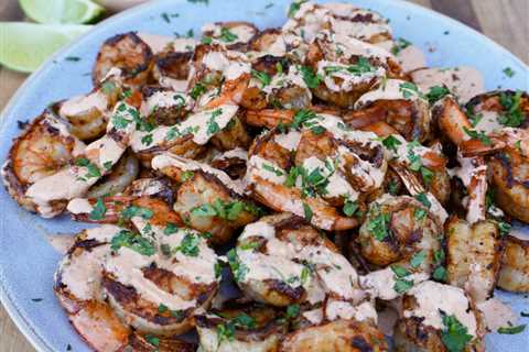 Grilled Shrimp with Spicy Mayo Sauce