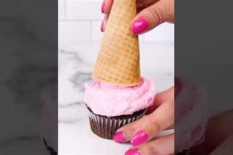 Two scoops of cupcake with a cherry on top! 🧁🍨🍒