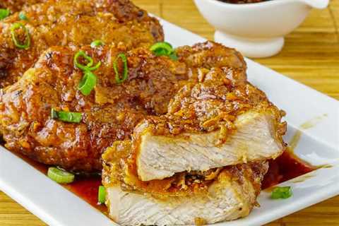 Double Crunch Honey Garlic Pork Chops