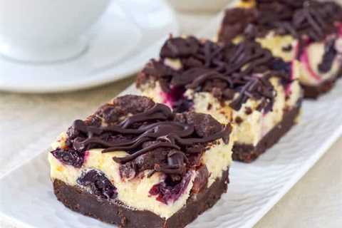Chocolate Cherry Cheesecake Bars
