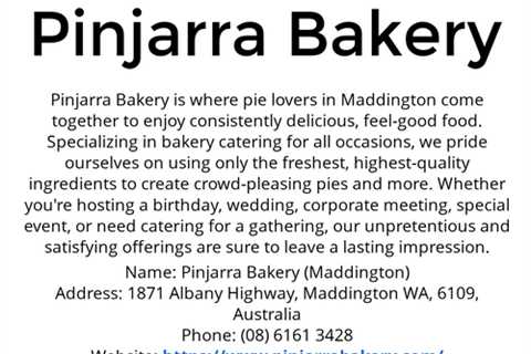 Presentations by Pinjarra Bakery