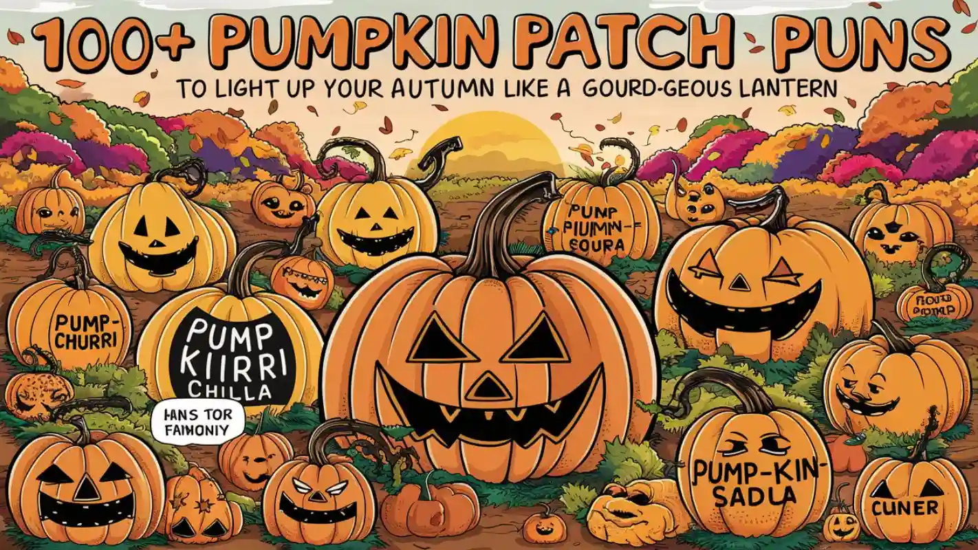 100+ Pumpkin Patch Puns for Instagram &amp; Fall Fun - Crack Up Puns